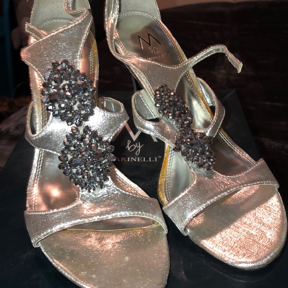 Rhinestone Silver Heels - image 2